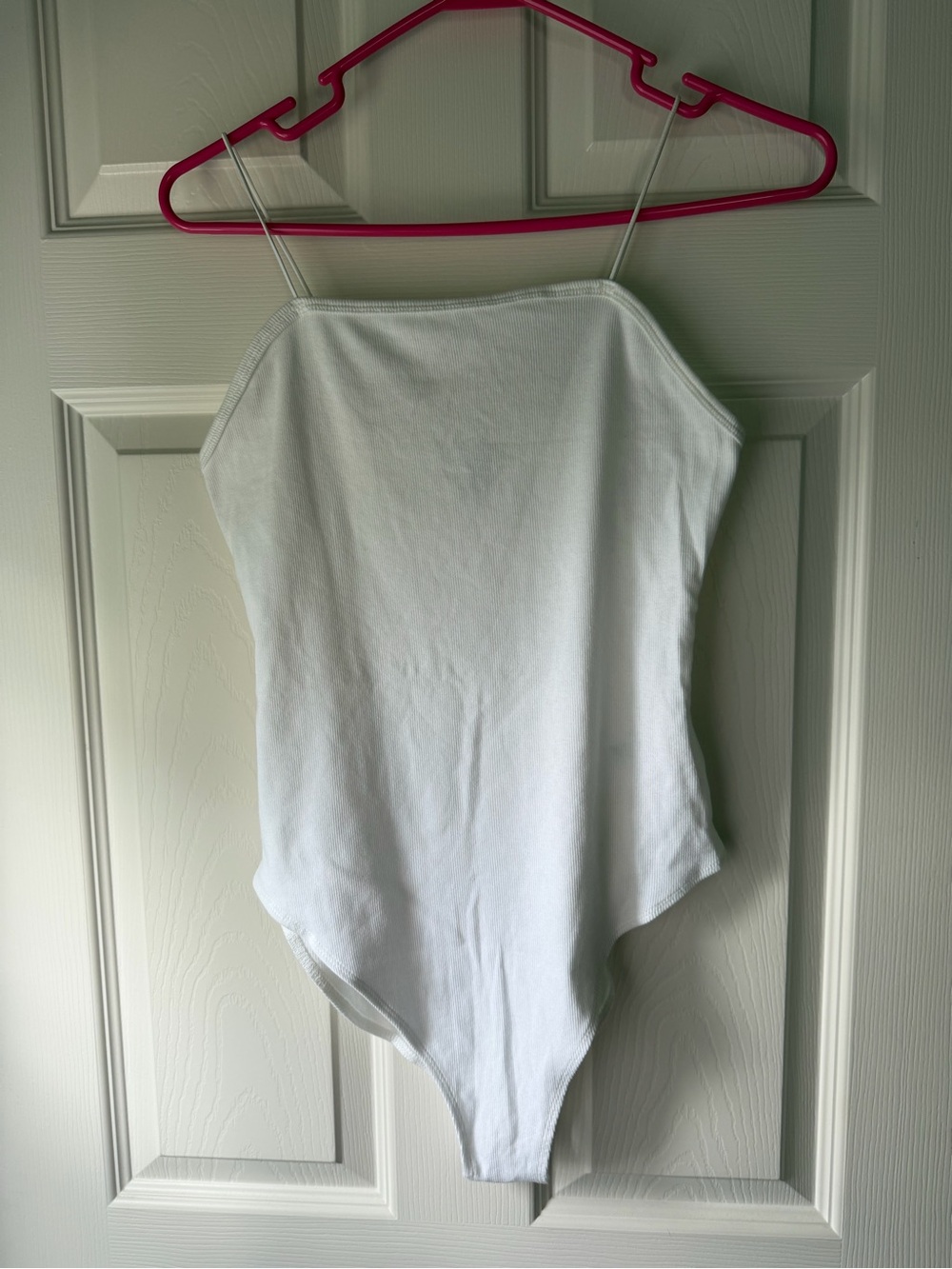 White Spaghetti-Strap bodysuit